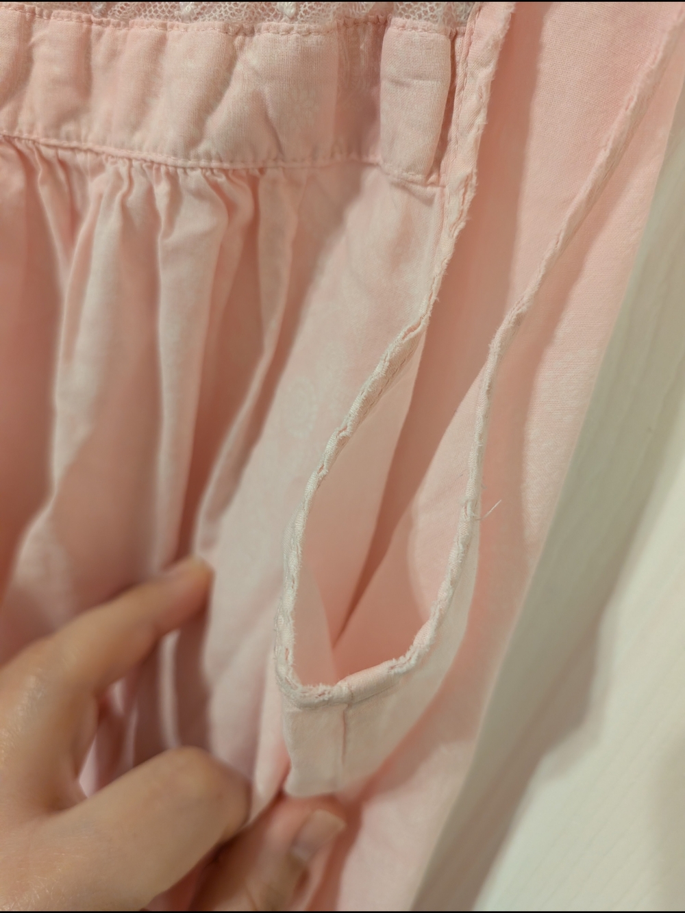 Classic Lace-Trim Nightgown - Pink - Picture 10 of 11